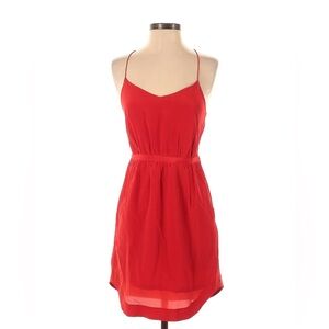 Madewell Vibrant Silk Red Dress